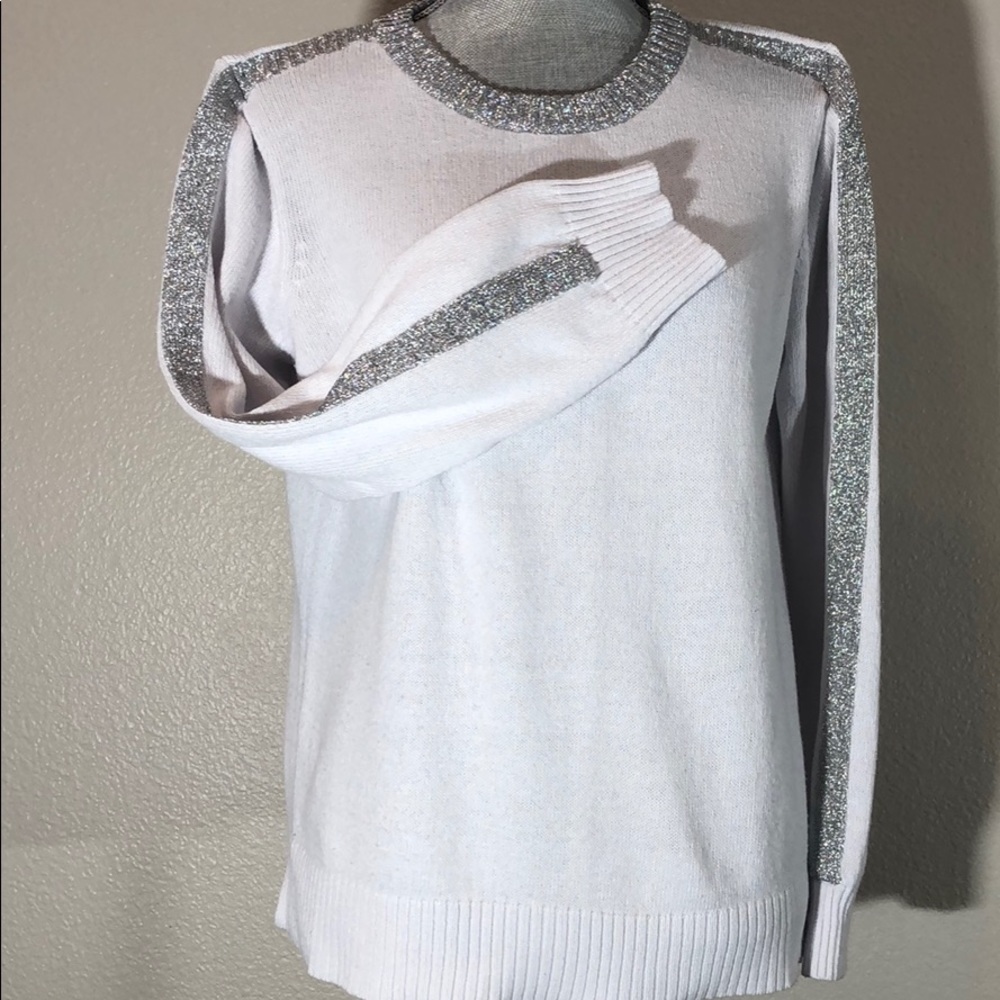Liz Claiborne White cotton sweater
